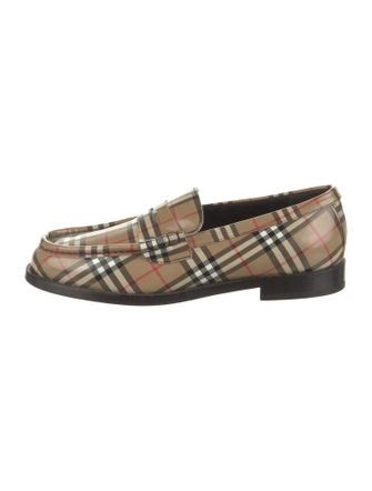 Gosha Rubchinskiy x Burberry Leather Plaid Print Loafers